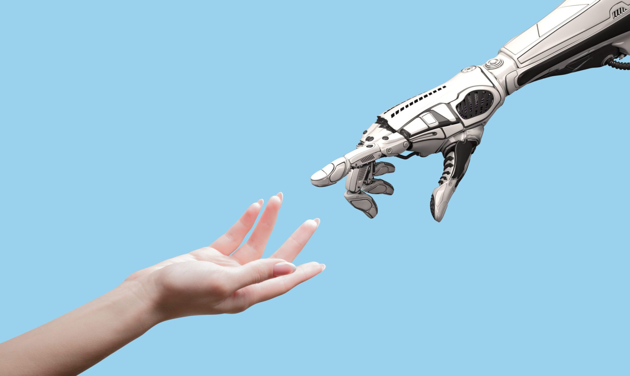 Female,Human,Hand,And,Robot's,As,A,Symbol,Of,Connection Hand_In_Hand