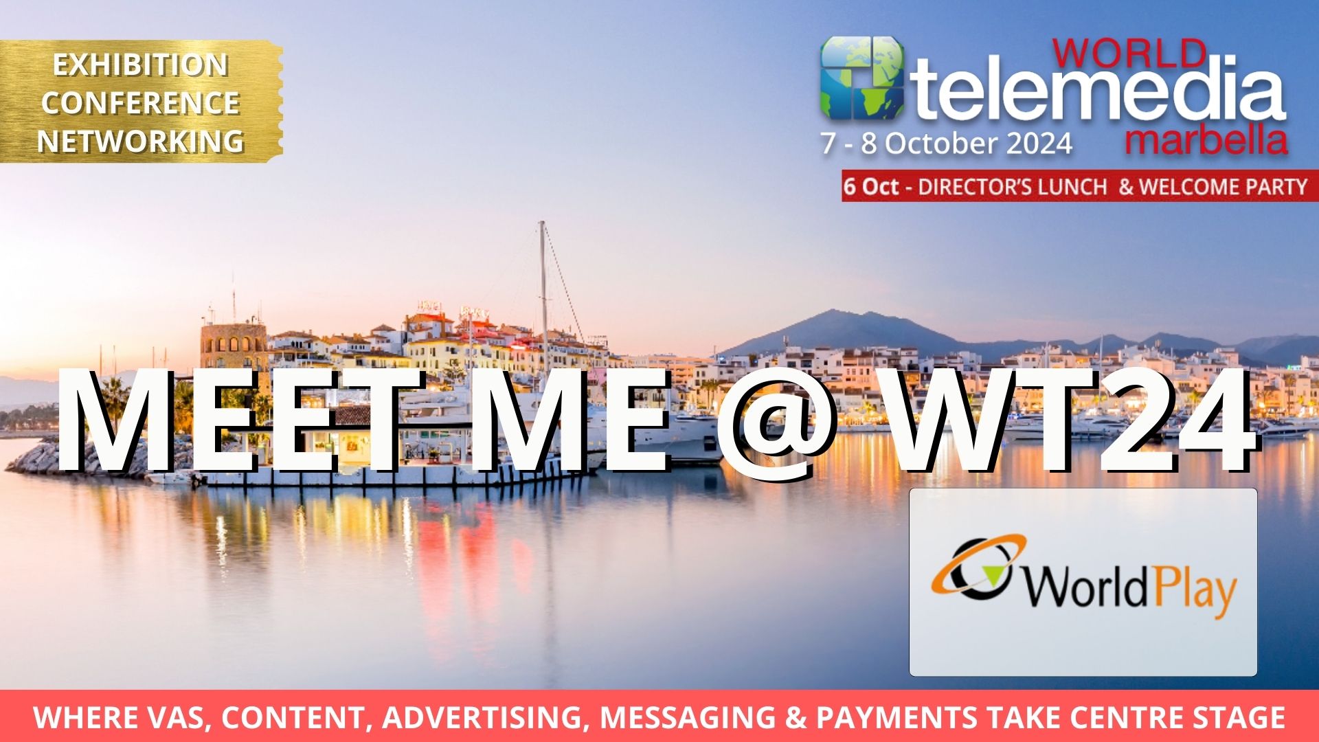 Announcing WorldPlay as a Conference sponsor of World Telemedia 2024
